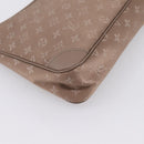 LOUIS VUITTON Monogram Satin Little Boulogne Hand Bag Beige M92143 Auth BA15499A-16