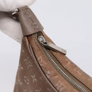 LOUIS VUITTON Monogram Satin Little Boulogne Hand Bag Beige M92143 Auth BA15499A-17