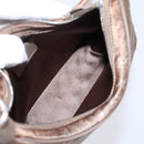 LOUIS VUITTON Monogram Satin Little Boulogne Hand Bag Beige M92143 Auth BA15499A-10