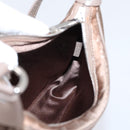 LOUIS VUITTON Monogram Satin Little Boulogne Hand Bag Beige M92143 Auth BA15499A-19