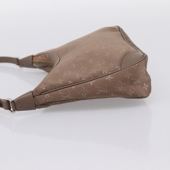 LOUIS VUITTON Monogram Satin Little Boulogne Hand Bag Beige M92143 Auth BA15499A