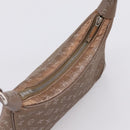 LOUIS VUITTON Monogram Satin Little Boulogne Hand Bag Beige M92143 Auth BA15499A-6