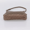 LOUIS VUITTON Monogram Satin Little Boulogne Hand Bag Beige M92143 Auth BA15499A-5