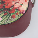 GUCCI GG Blooms Chain Shoulder Bag PVC Leather Beige Silver 409535 Auth BA15501V-15