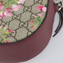 GUCCI GG Blooms Chain Shoulder Bag PVC Leather Beige Silver 409535 Auth BA15501V-17