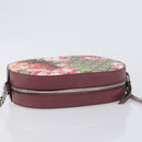 GUCCI GG Blooms Chain Shoulder Bag PVC Leather Beige Silver 409535 Auth BA15501V-6