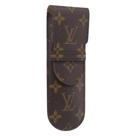 LOUIS VUITTON Monogram Etui Stylo Pen Case M62990 LV Auth BA15503