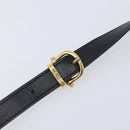 CELINE Macadam Shoulder Bag PVC Leather Black Gold Tone Auth BA15505-10