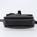 CELINE Macadam Shoulder Bag PVC Leather Black Gold Tone Auth BA15505-13