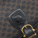 CELINE Macadam Shoulder Bag PVC Leather Black Gold Tone Auth BA15505-18