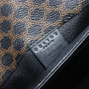 CELINE Macadam Shoulder Bag PVC Leather Black Gold Tone Auth BA15505-21