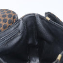 CELINE Macadam Shoulder Bag PVC Leather Black Gold Tone Auth BA15505-23