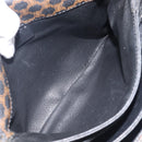 CELINE Macadam Shoulder Bag PVC Leather Black Gold Tone Auth BA15505-27