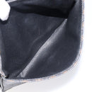 CELINE Macadam Shoulder Bag PVC Leather Black Gold Tone Auth BA15505-28