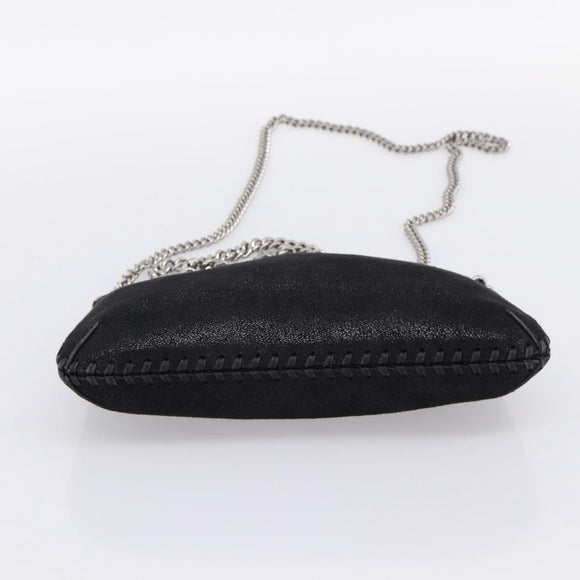 Stella MacCartney Falabella Hand Bag Suede 2way Black Silver Auth BA15506A