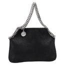 Stella MacCartney Falabella Hand Bag Suede 2way Black Silver Auth BA15506A-2