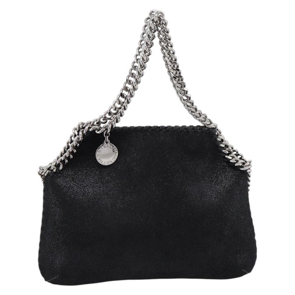 Stella MacCartney Falabella Hand Bag Suede 2way Black Silver Auth BA15506A