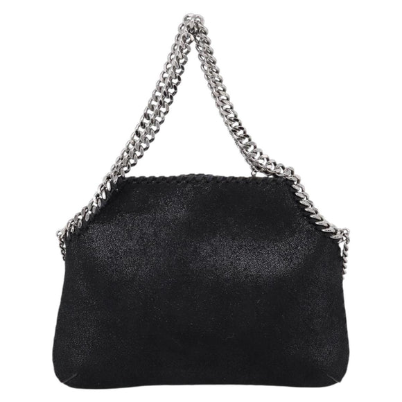 Stella MacCartney Falabella Hand Bag Suede 2way Black Silver Auth BA15506A