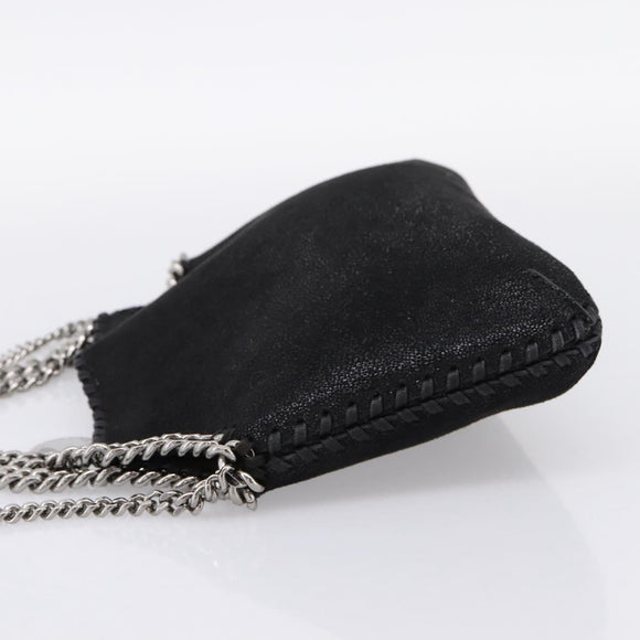 Stella MacCartney Falabella Hand Bag Suede 2way Black Silver Auth BA15506A
