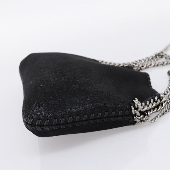 Stella MacCartney Falabella Hand Bag Suede 2way Black Silver Auth BA15506A