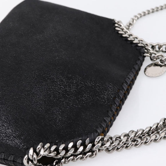 Stella MacCartney Falabella Hand Bag Suede 2way Black Silver Auth BA15506A