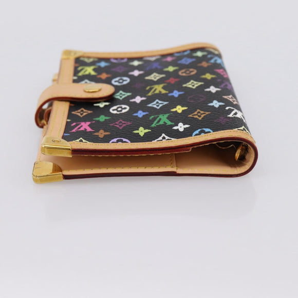 LOUIS VUITTON Monogram Multicolor Agenda PM Planner Black R20895 Auth BA15508V