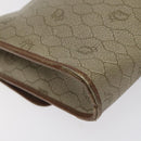 Christian Dior Honeycomb Canvas Shoulder Bag PVC Leather Beige Gold Auth BA1551-16