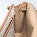 Christian Dior Honeycomb Canvas Shoulder Bag PVC Leather Beige Gold Auth BA1551-19