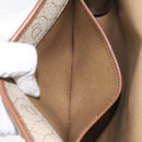 Christian Dior Honeycomb Canvas Shoulder Bag PVC Leather Beige Gold Auth BA1551-20