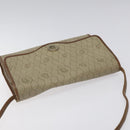 Christian Dior Honeycomb Canvas Shoulder Bag PVC Leather Beige Gold Auth BA1551-6