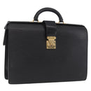 LOUIS VUITTON Epi Serviette Fermoir Business Bag Black M54352 LV Auth BA15512-1