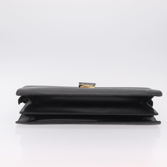 LOUIS VUITTON Epi Serviette Fermoir Business Bag Black M54352 LV Auth BA15512