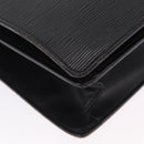 LOUIS VUITTON Epi Serviette Fermoir Business Bag Black M54352 LV Auth BA15512-18