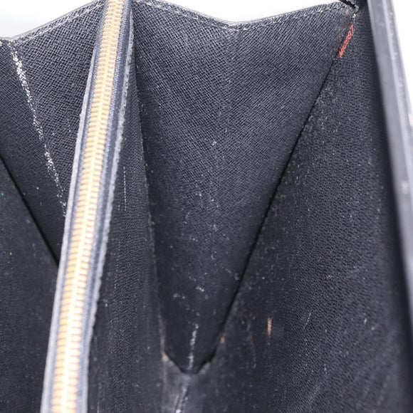 LOUIS VUITTON Epi Serviette Fermoir Business Bag Black M54352 LV Auth BA15512