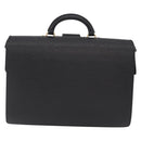 LOUIS VUITTON Epi Serviette Fermoir Business Bag Black M54352 LV Auth BA15512-2