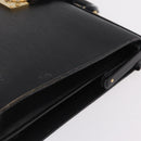 LOUIS VUITTON Epi Serviette Fermoir Business Bag Black M54352 LV Auth BA15512-4