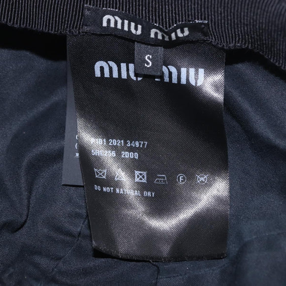Miu Miu Cap Cotton Black White Auth BA15517