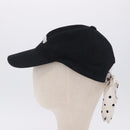 Miu Miu Cap Cotton Black White Auth BA15517-3