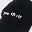 Miu Miu Cap Cotton Black White Auth BA15517-6