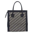 Christian Dior Trotter Canvas Tote Bag Navy Silver Auth BA15519A-2