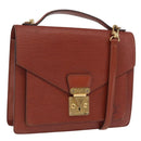 LOUIS VUITTON Epi Monceau 28 Hand Bag Brown M52123 LV Auth BA15521-1