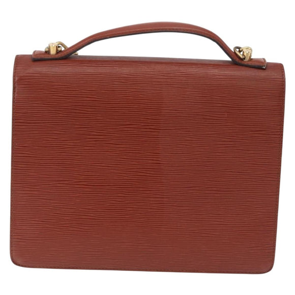 LOUIS VUITTON Epi Monceau 28 Hand Bag Brown M52123 LV Auth BA15521