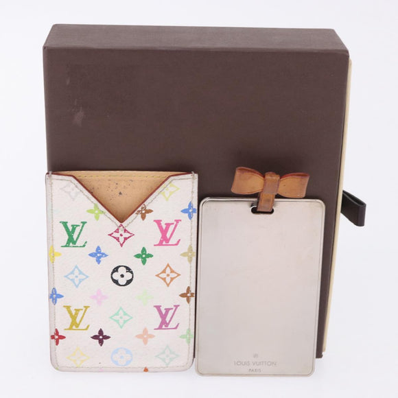 LOUIS VUITTON Monogram Multicolor Etui Miroir Mirror White M92651 Auth BA15522