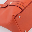 Salvatore Ferragamo Hand Bag Leather Orange Silver Auth BA15525A-11