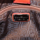 Salvatore Ferragamo Hand Bag Leather Orange Silver Auth BA15525A-15