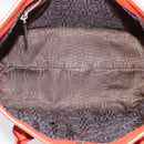 Salvatore Ferragamo Hand Bag Leather Orange Silver Auth BA15525A-16