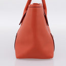 Salvatore Ferragamo Hand Bag Leather Orange Silver Auth BA15525A-4