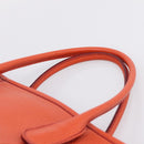 Salvatore Ferragamo Hand Bag Leather Orange Silver Auth BA15525A-8