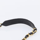 CHANEL Matelasse Chain Shoulder Bag Lamb Skin Black Gold Tone CC Auth BA15526SAV-15