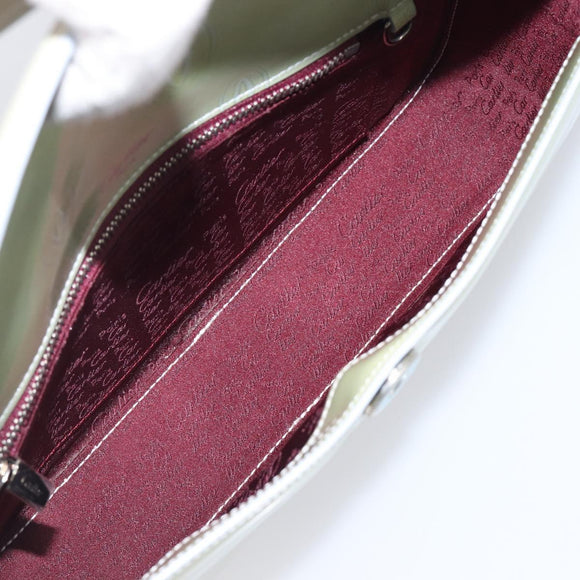 CARTIER Happy Birthday Line Hand Bag Patent Green Auth BA15527A